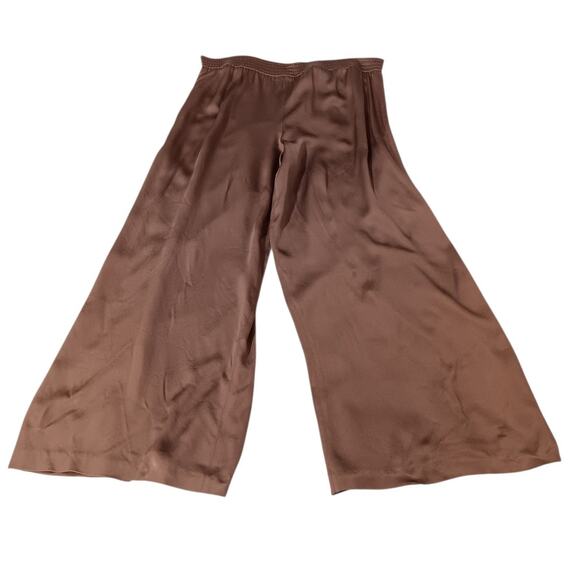 MONDI GALA Vintage Suit Set XL Satin Flowy Pants Belted Top Jacket Dressy Event - Picture 10 of 16